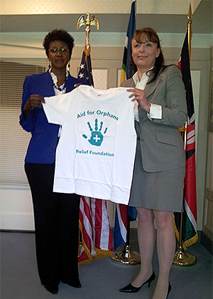 Aid for Orphans Relief Foundation meets with Ambassador Wenwa, Consul General of the Kenya, Greater Los Angeles area.